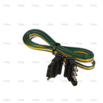 Pollak Trailer Wiring Connector, 4-Way Flat Male to Female, 60 in Wire Loop - 12-413E
