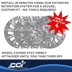 Coast2Coast Wheel Cover, 16 in, 10 Split Spoke, Set Of 4 - IWC46616S