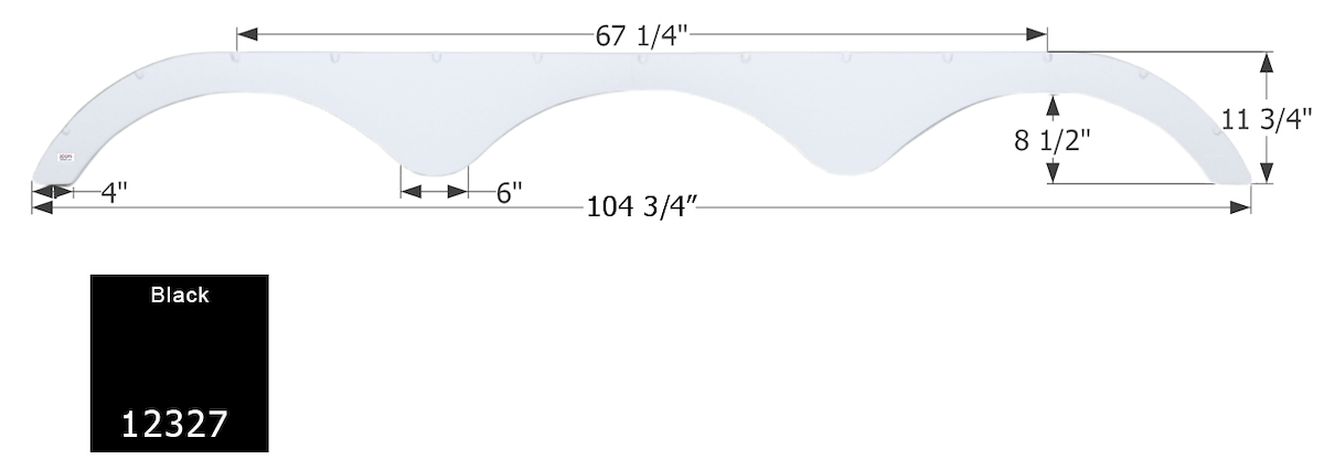 Icon Fender Skirt, Black - 12327