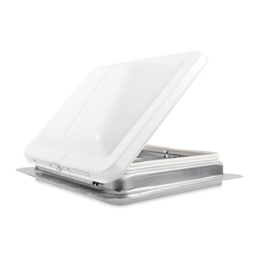 Camco Roof Vent, For 14 in x 14 in, White, Aluminum Base With Plastic Cover - 40480
