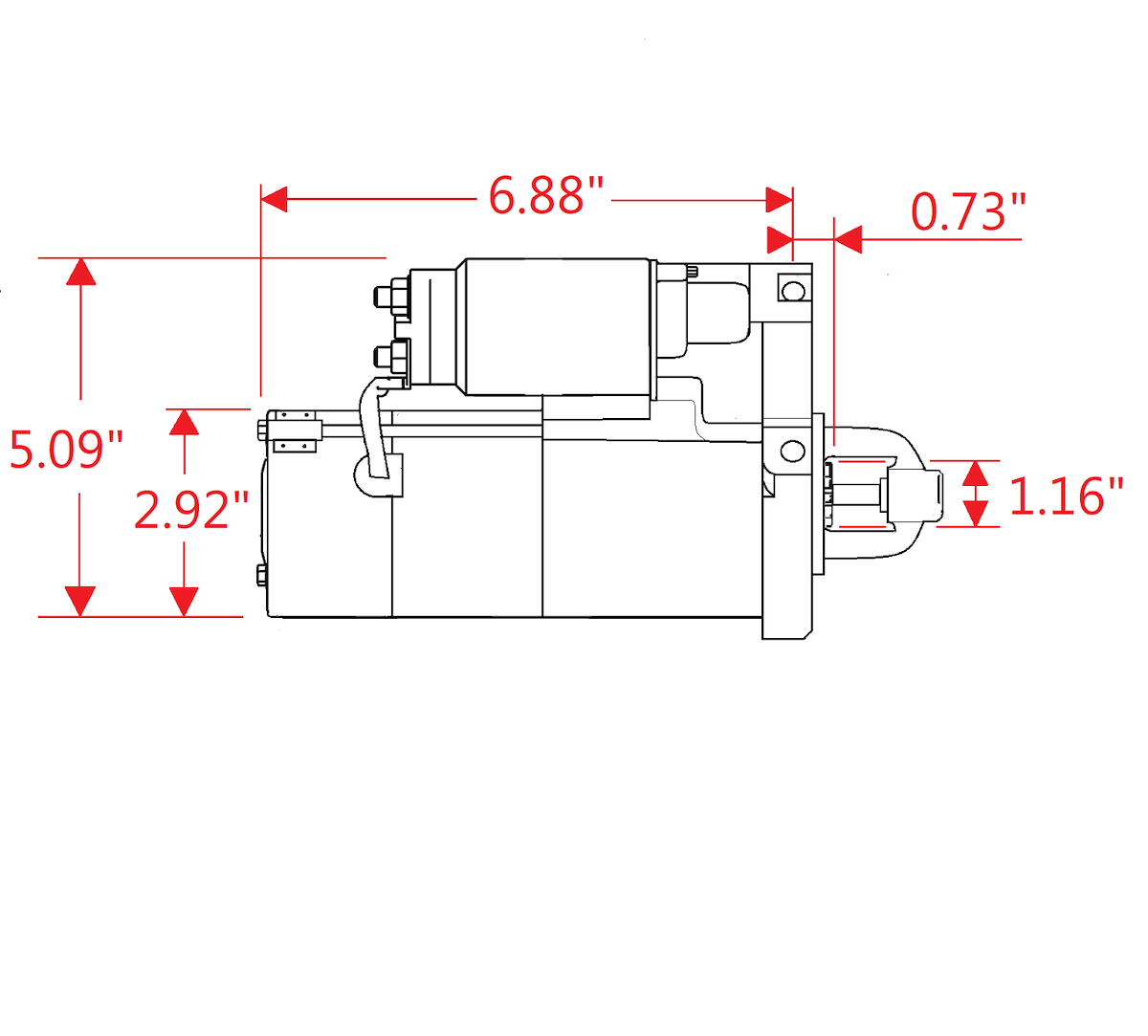 Powermaster Starter, 4.4:1 Gear Reduction Ratio, 153 Tooth Count - 9202