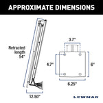 Lewmar Anchor, 3000 lb Holding Strength, Holds Up To 22 ft Length Boat, 12-1/2 in Length x 6-1/4 in Width x 54 in Height - 2024008743