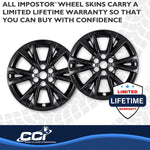 Coast2Coast Wheel Skin, 18 in, 6V Spokes, Gloss Black, Set Of 4 - IMP518BLK