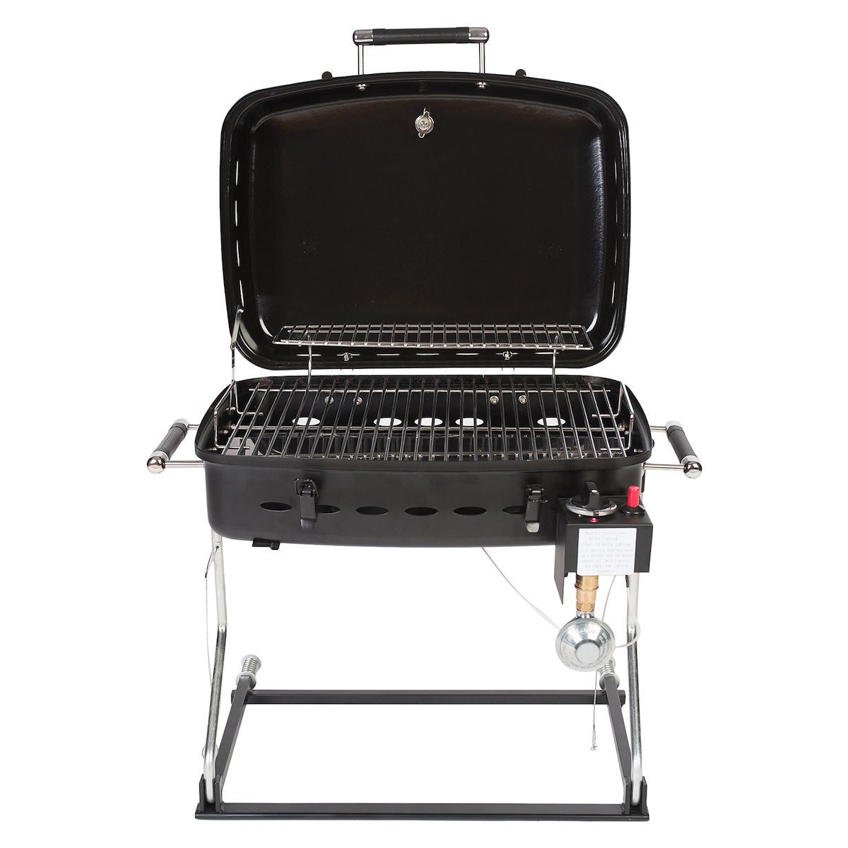 Faulkner Barbeque Grill, 12000 BTU, 21.8 in Height x 23.6 in Width x 17.1 in Depth On Ground, Black - 51322
