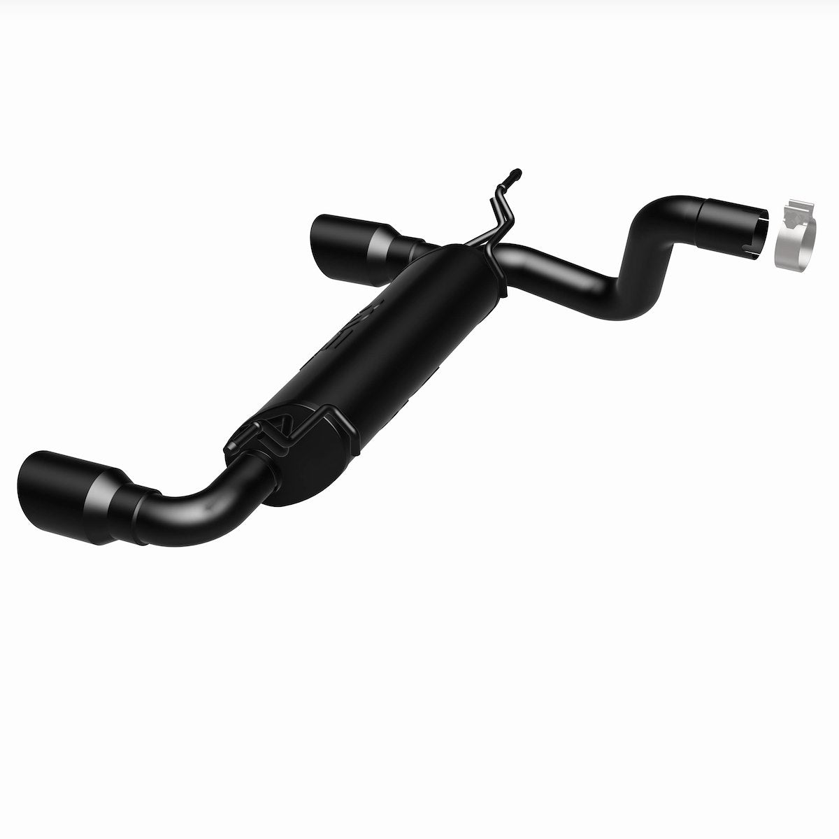 MagnaFlow Exhaust System Kit, MF Series Axle Back System, Black Stainless Steel, Black Steel Tips - 19388