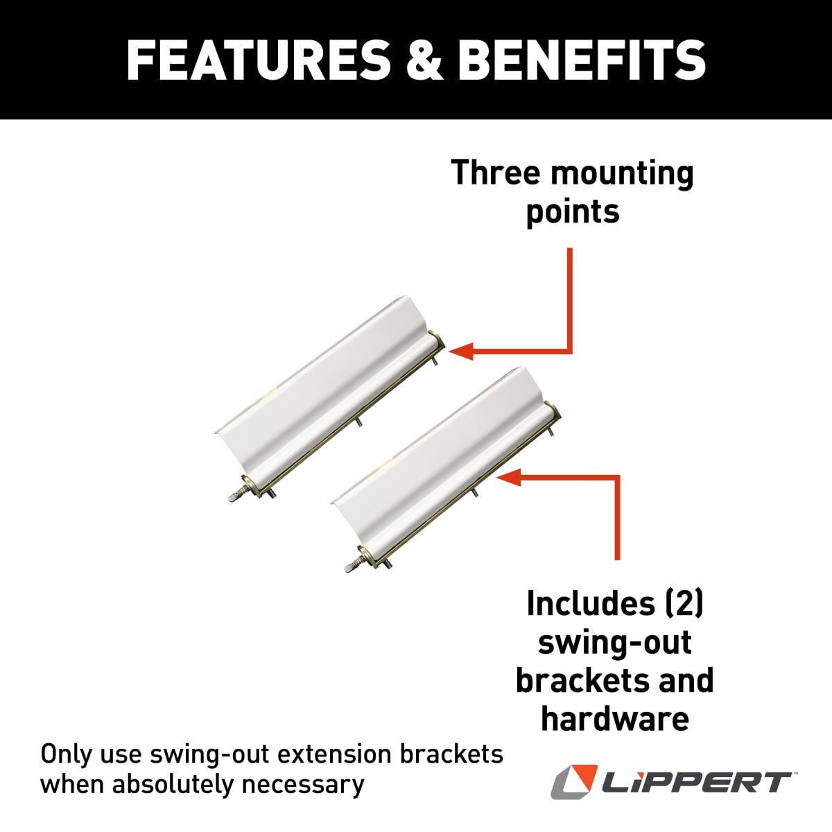 Lippert Camper Jack Bracket, Steel, Set Of 2 - 182496