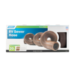 Camco Sewer Hose, 20 ft Extended Length, 32 in Compressed Length, 3 in Diameter - 39631