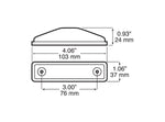 Peterson Manufacturing Clearance Light, LED, 4.06 in Length x 1.06 in Width x 0.93 in Height, Mounts On 3 in Centers - V169KA