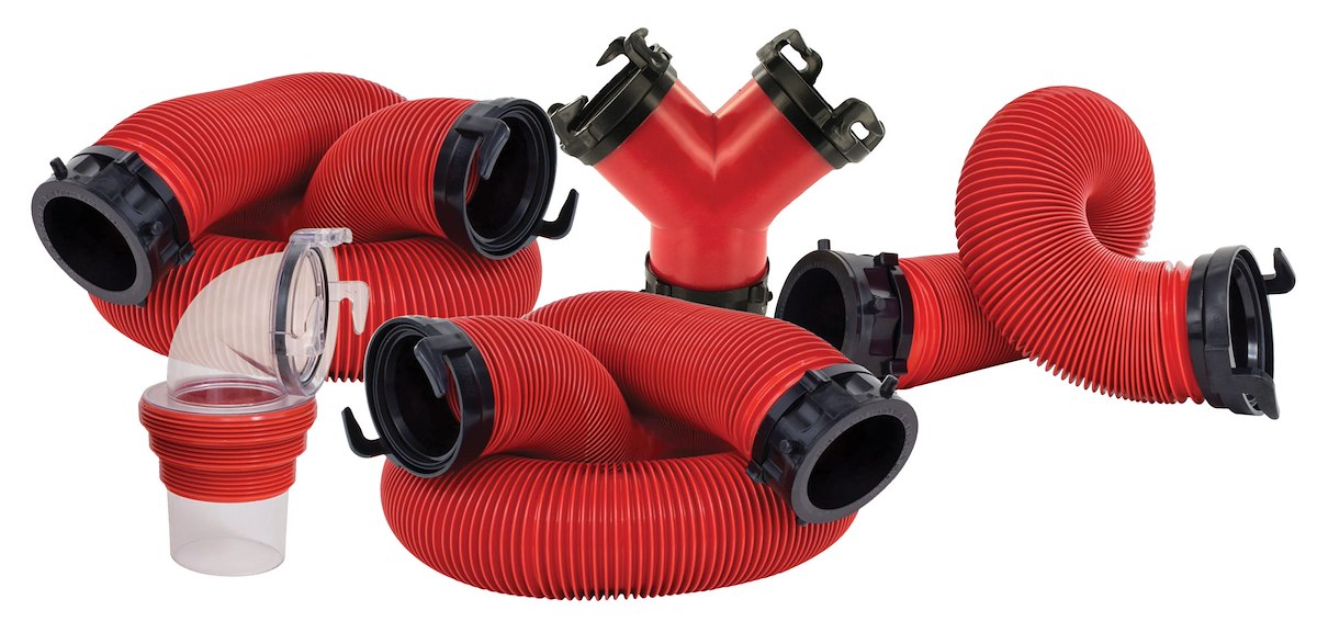 Valterra Sewer Hose, 10 ft Extended Length, 25 in Compressed Length, 3 in Diameter - D04-0178