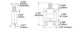 Blue Sea Circuit Breaker, 5 amp/32 V DC, 1/4 in Male Quick Connect Terminal, 3/8-27 UNS Panel Mount - 7052-BSS