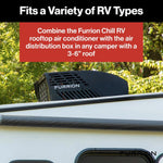 Furrion Air Conditioner Ceiling Assembly, For Use With Furrion Rooftop R32 Air Conditioners, Fits 14 in x 14 in Vent Opening, White - FACT12CA2-PS-AM