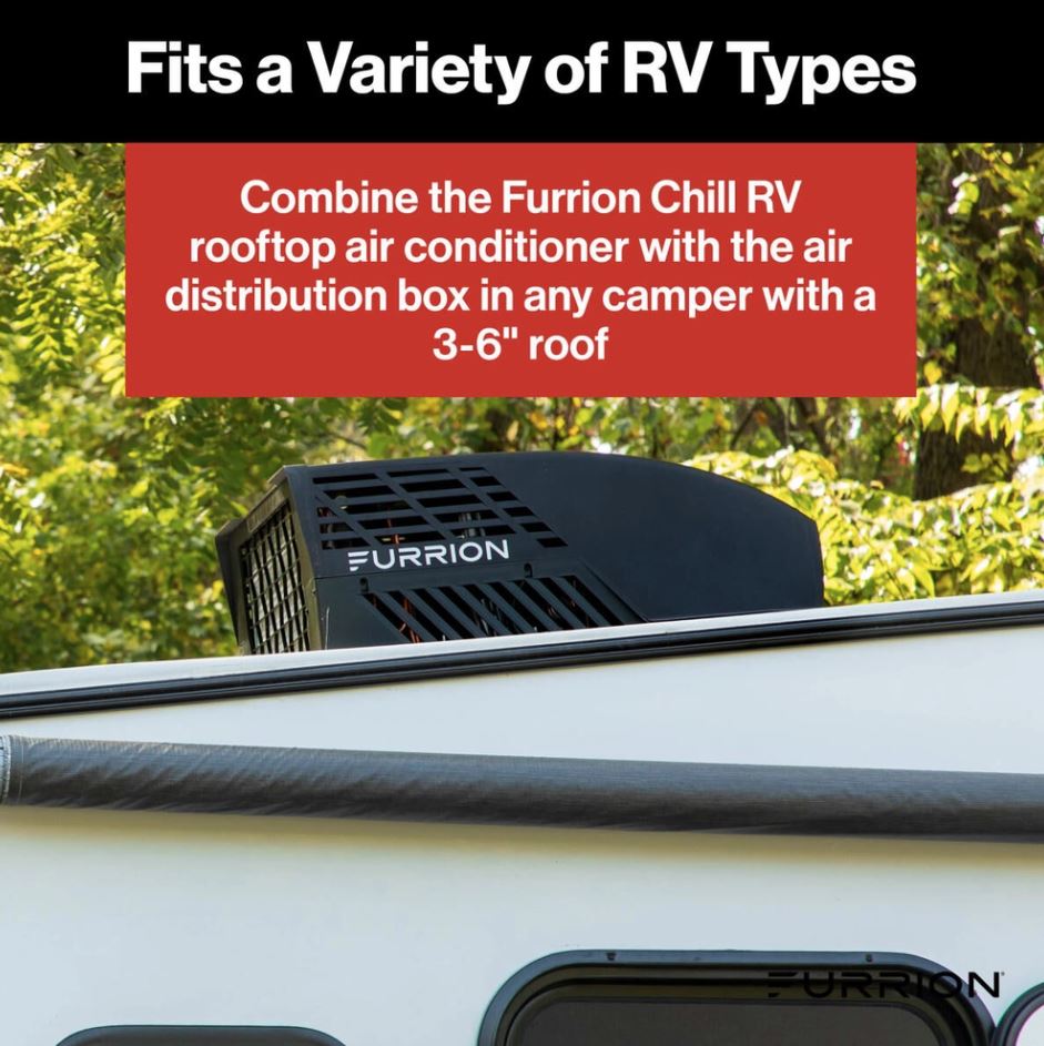 Furrion Air Conditioner Ceiling Assembly, For Use With Furrion Rooftop R32 Air Conditioners, Fits 14 in x 14 in Vent Opening, White - FACT12CA2-PS-AM