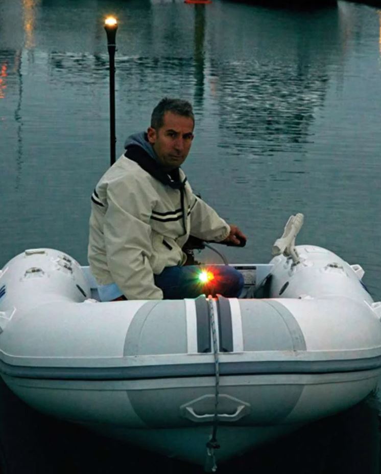 Railblaza Navigation Light, White LED Light And Red/Green LED Light, Black, IP67 Dust And Water Resistant - 04-4092-11