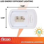 Arcon Interior Light - LED, 7-1/4 in Length x 4.95 in Width, Soft White SMD LED, 12 V - 20711N