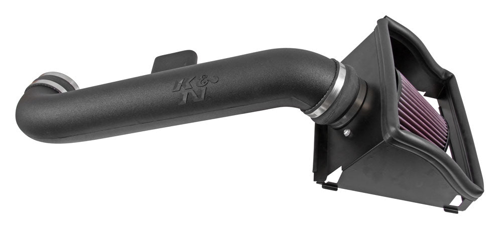 K&N Cold Air Intake, 63 Series AirCharger, Black Polyethylene Tube, Red Filter - 63-2591