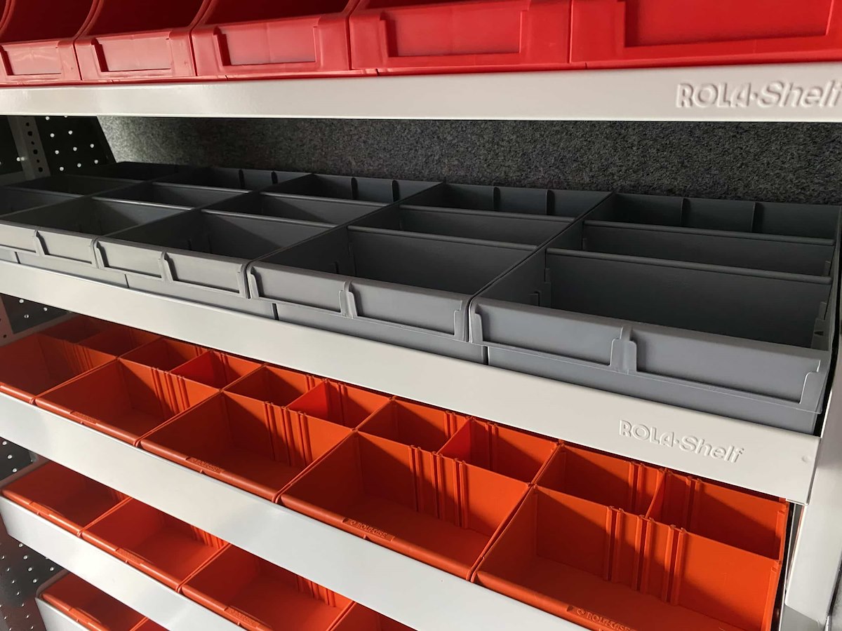 Rolacase Van Storage System Shelf, 50 in Length x 16 in Depth, 3.1 in Front Lip And 3.5 in Rear Lip, Galvanized Steel - RSSHL/129/1
