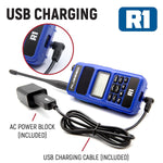 Rugged Radios HAM Radio, 136 MHz To 174 MHz And 400 MHz To 480 MHz Frequency, 1024 Channels And 250 Zone Capacity, 7.4 V DC - R1
