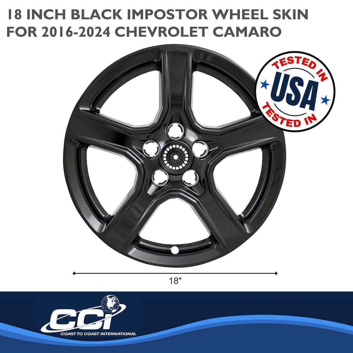 Coast2Coast Wheel Skins & Styled Wheel Covers IWCIMP393BLK product image 2