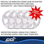 Coast2Coast Wheel Skin, 20 in, 5 Spokes, Chrome, Set Of 4 - IWCIMP490X