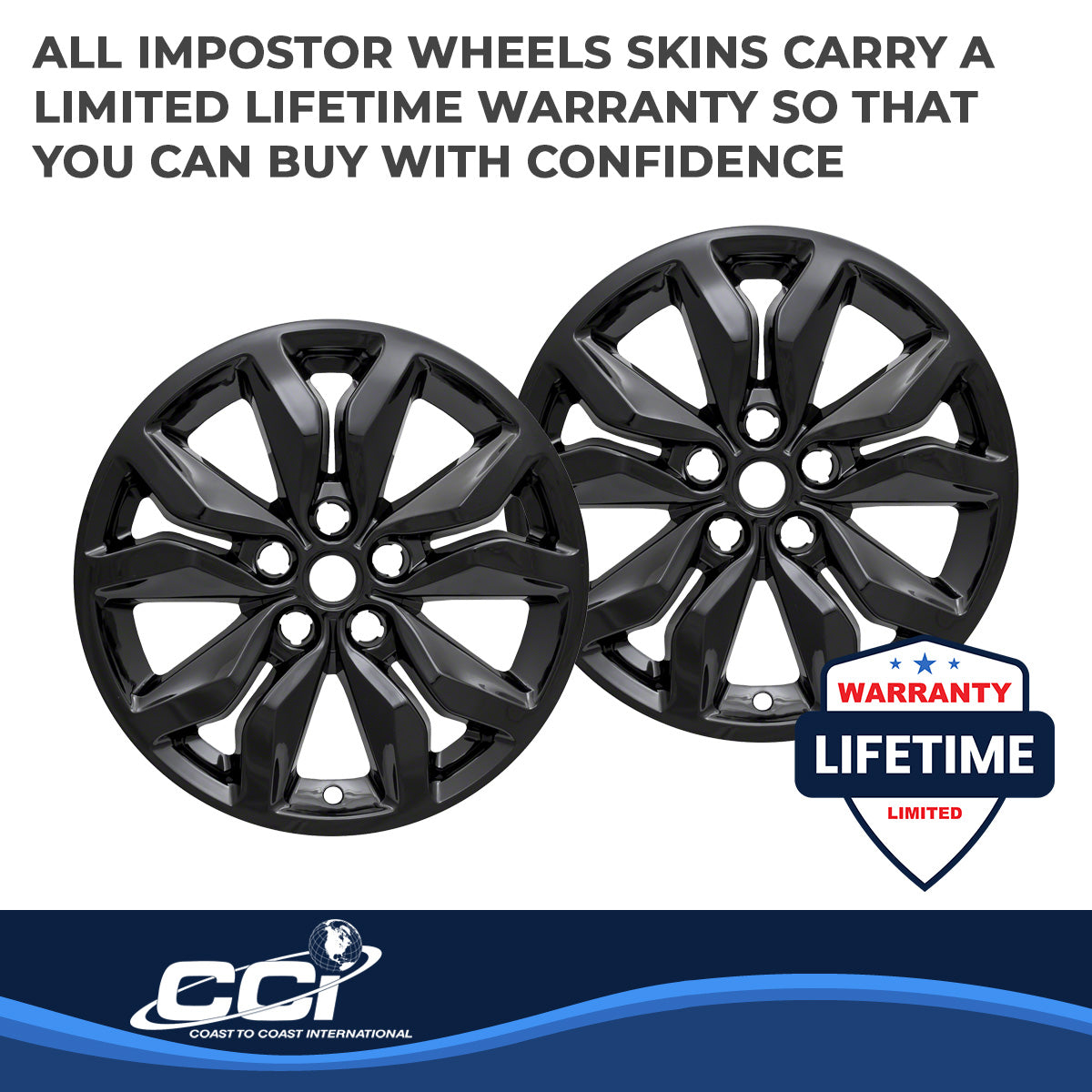 Coast2Coast Wheel Skins & Styled Wheel Covers IWCIMP407BLK product image 3