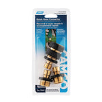 Camco Fresh Water Hose Connector, Brass, With 2 Extra Male Connectors, Complies With CA and VT Regulations For Brass Content - 20136