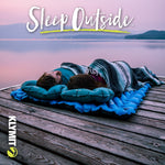 Klymit Sleeping Pad, 74 in Length x 47 in Width x 3 in Height Inflated Double, Blue, 75D Polyester Fabric - 06DVBL02E