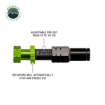 Overland Vehicle Systems Tire Deflator, Adjustable Range 10PSI to 30PSI, Aluminum, Set Of 4 - 97-9903