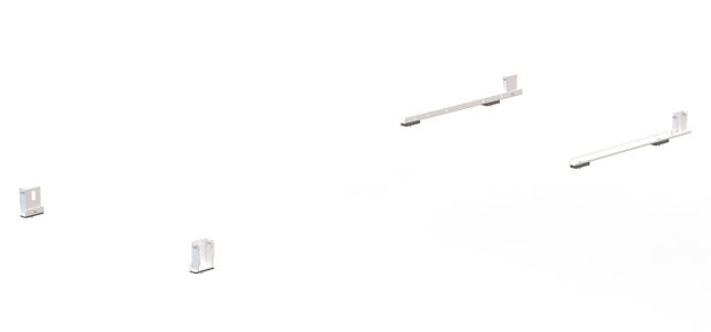 Holman Ladder Rack Mounting Hardware, HD Aluminum, For Holman HD Aluminum EZ Drop Down Racks - 409TD