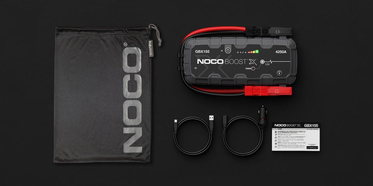 NOCO Battery Jump Starter, 99 Watt Hours Capacity Lithium-Ion Battery, 4250 Peak amp, 2.7 Hour Charging Time - GBX155