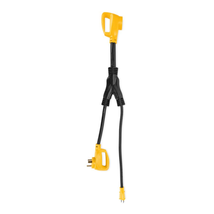 Camco Power Cord Adapter, For Providing Up To 45 amp To RV From 15 amp and 30 amp Outlets, 50 amp - 55025
