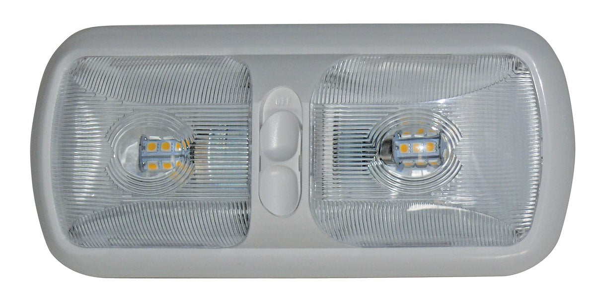 Valterra Dome Light - LED, 3500K 430LUM Warm/Soft LED, White Base, With 3-Way Switch - DG724061VP