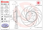 Brembo Brake Rotors 09D52413C02 product image 2