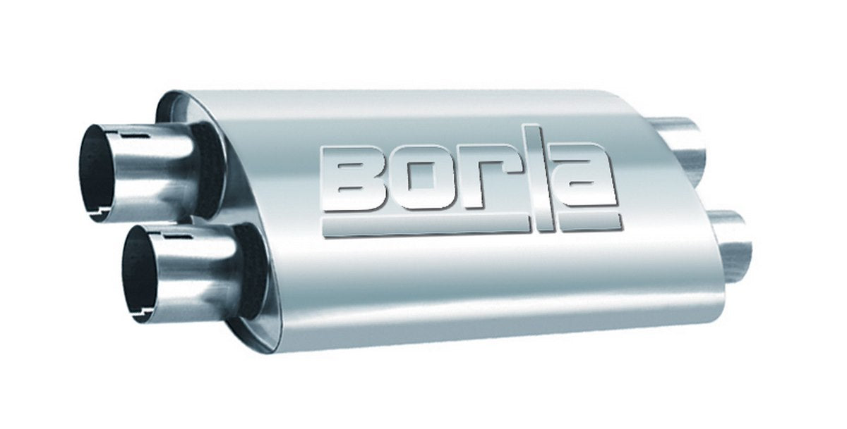 Borla Exhaust Muffler, Pro XS Series, Dual 2-1/2 in Inlet, Dual 2-1/2 in Outlet - 400286