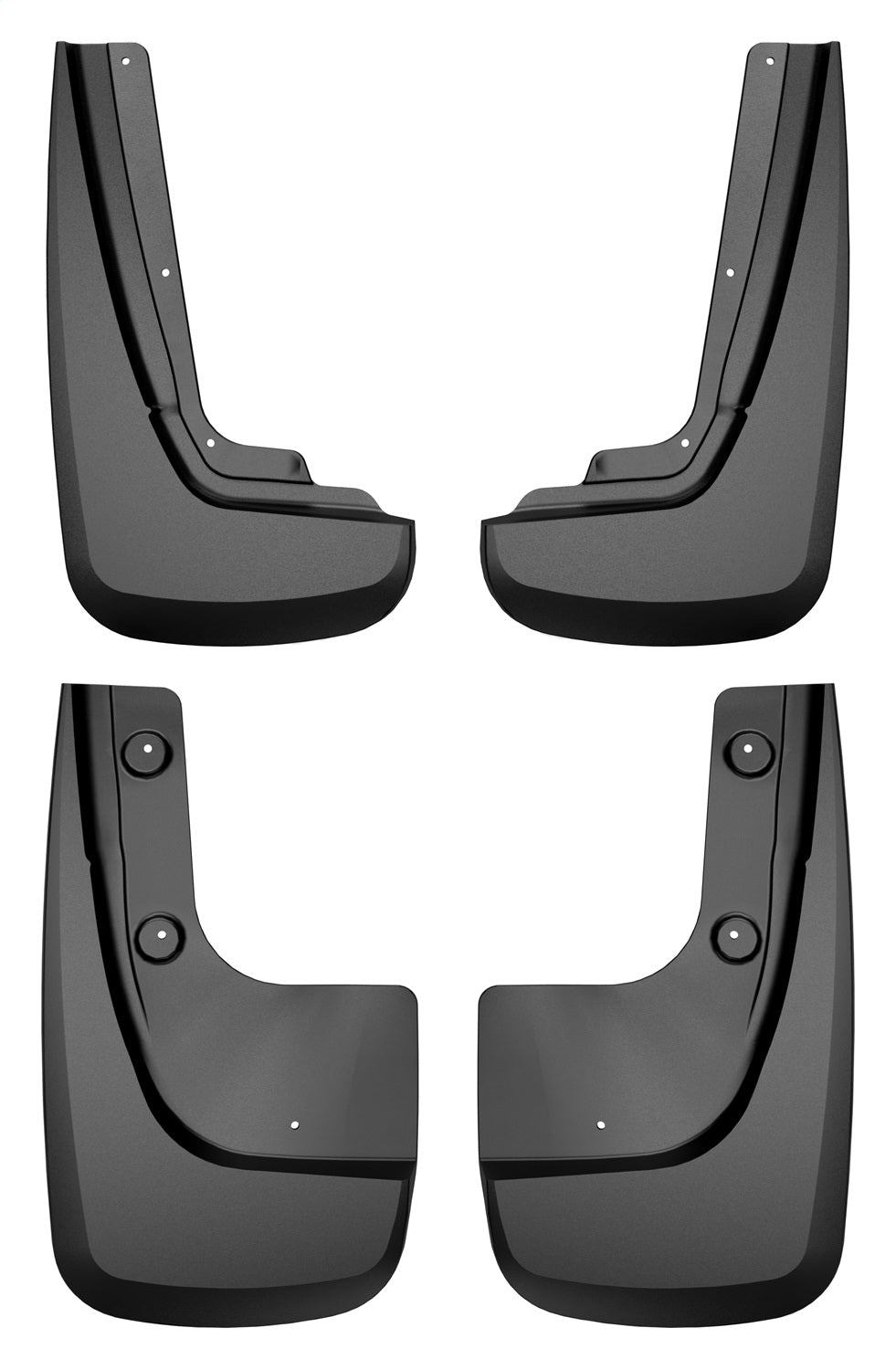 Husky Liners Mud Flap, Contoured, Black, Set Of 4 - 58096