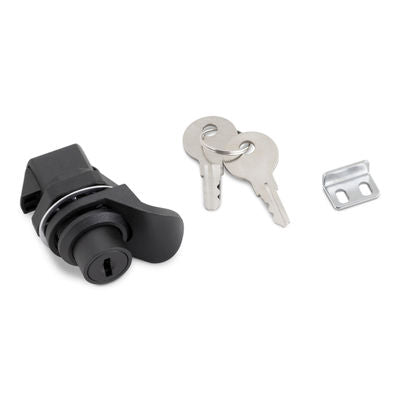 Sierra Marine Glove Box Door Latch, For Use With 3/4 in Thickness Glove Box, Black, With 2 Keys - MP49410-1