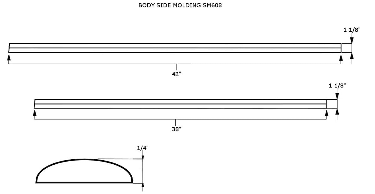 Coast2Coast Body Side Moldings CCISM608 product image 2