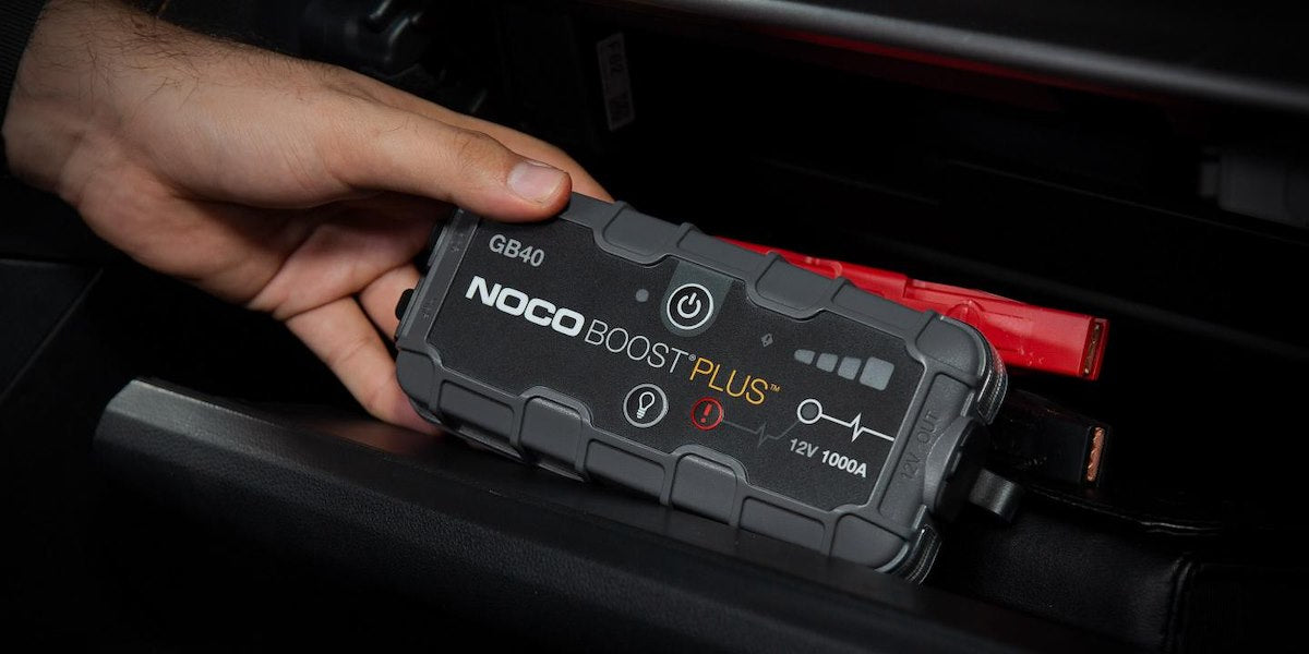 NOCO Battery Jump Starter, 24 Watt Hours Capacity Lithium-Ion Battery, 1000 Peak amp, Up To 20 Jump Starts Per Charge - GB40