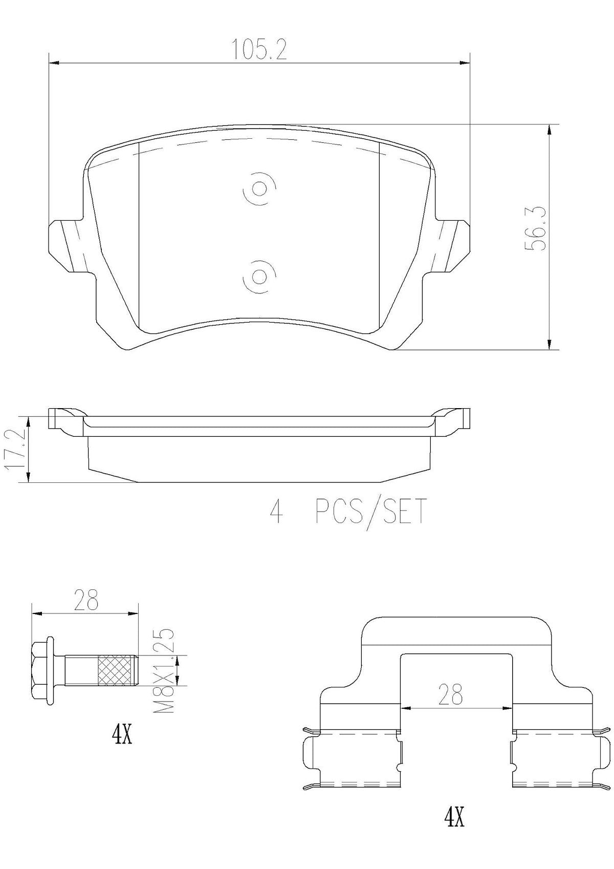 Brembo Brake Pads P85108N product image 3