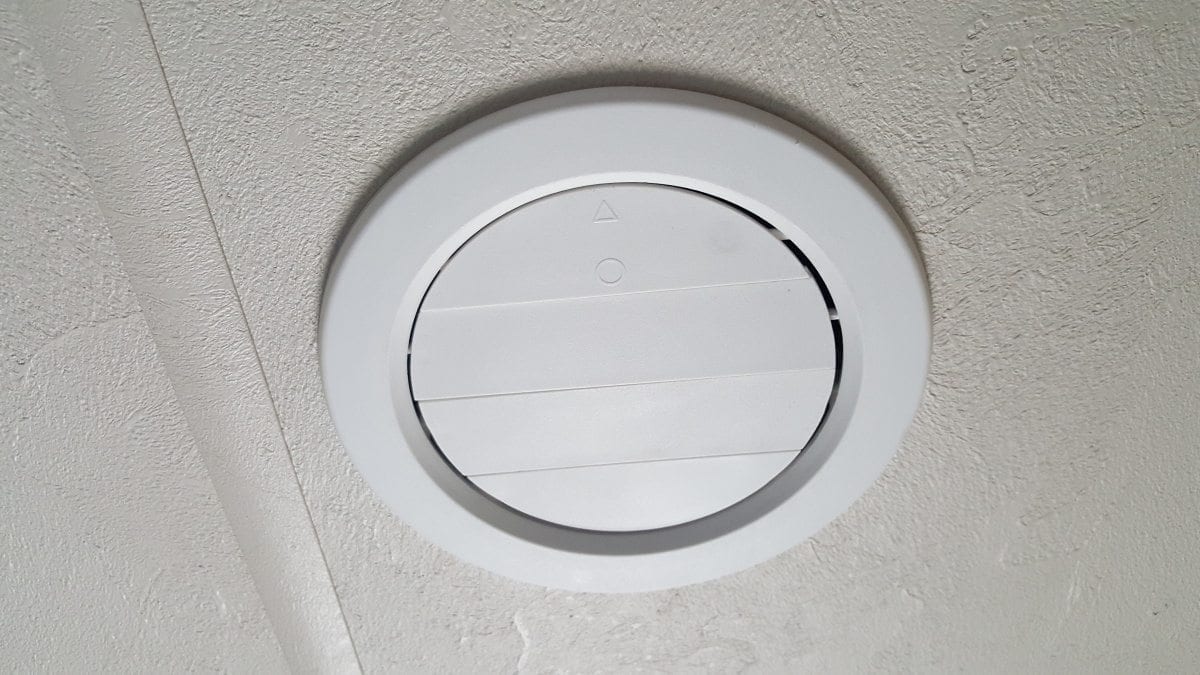 Valterra Heating/Cooling Register, 5 in Diameter, 7/8 in Collar, 360 degree Rotating/Dampered Vane Air Return - A10-3358VP