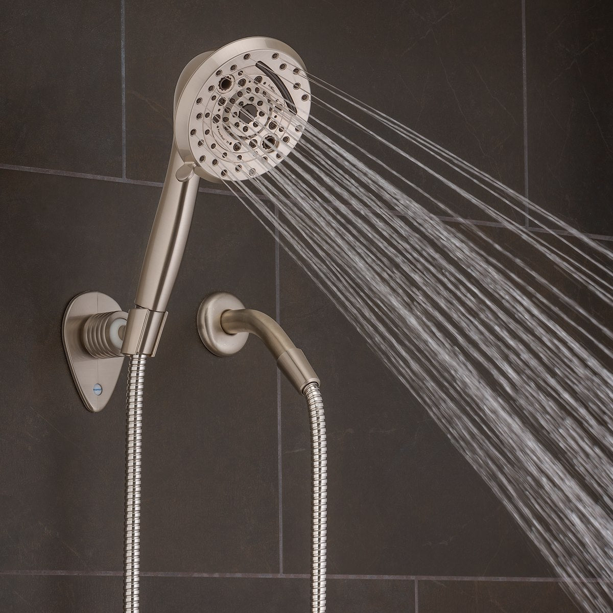 Oxygenics/ ETL Shower Head, Hand Held With 72 in Hose, With 10 Function Spray Settings, 5 in Outer Diameter - 51479