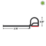 JAEGER - UNITEK Slide Out Seal, 35 ft Length, 0.91 in Bulb Height, Black - 1000028470