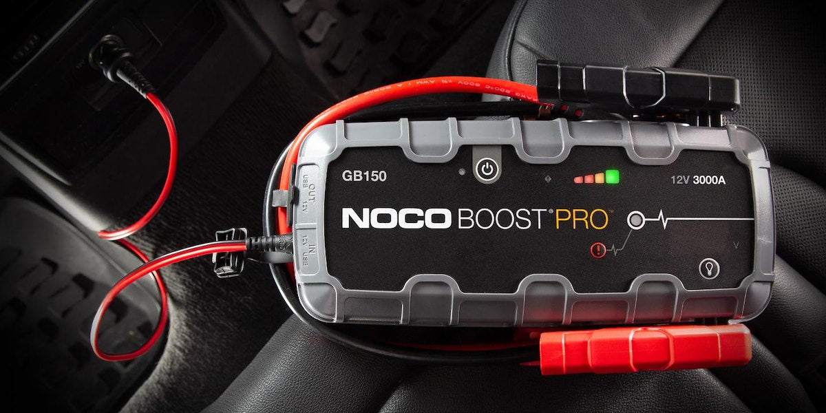 NOCO Battery Jump Starter, 88 Watt Hours Capacity Lithium-Ion Battery, 3000 Peak amp, Up To 80 Jump Starts Per Charge - GB150