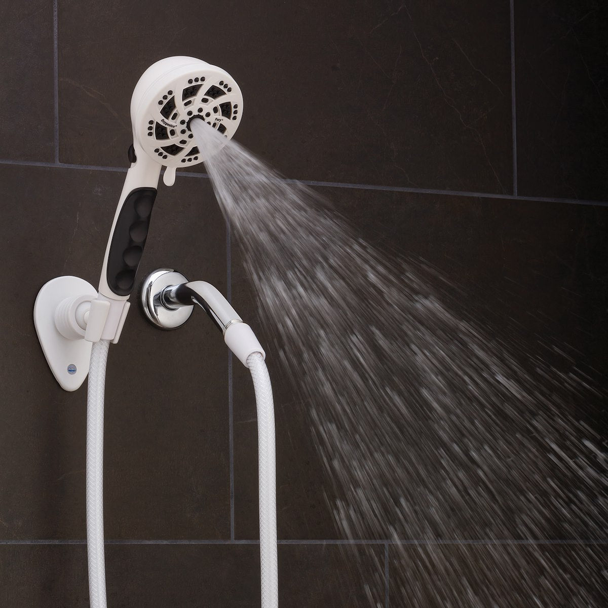 Oxygenics/ ETL Shower Head, Hand Held With 72 in Hose, With 5 Function Spray Settings, 3-3/4 in Outer Diameter - 92789