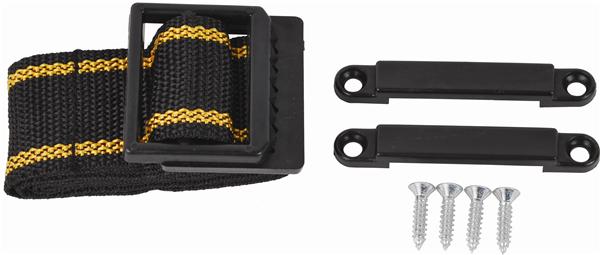 Attwood Marine Battery Box, For Use With U1 Series Batteries, Black, With 40 in Length Battery Hold-Down Strap - 9082-1