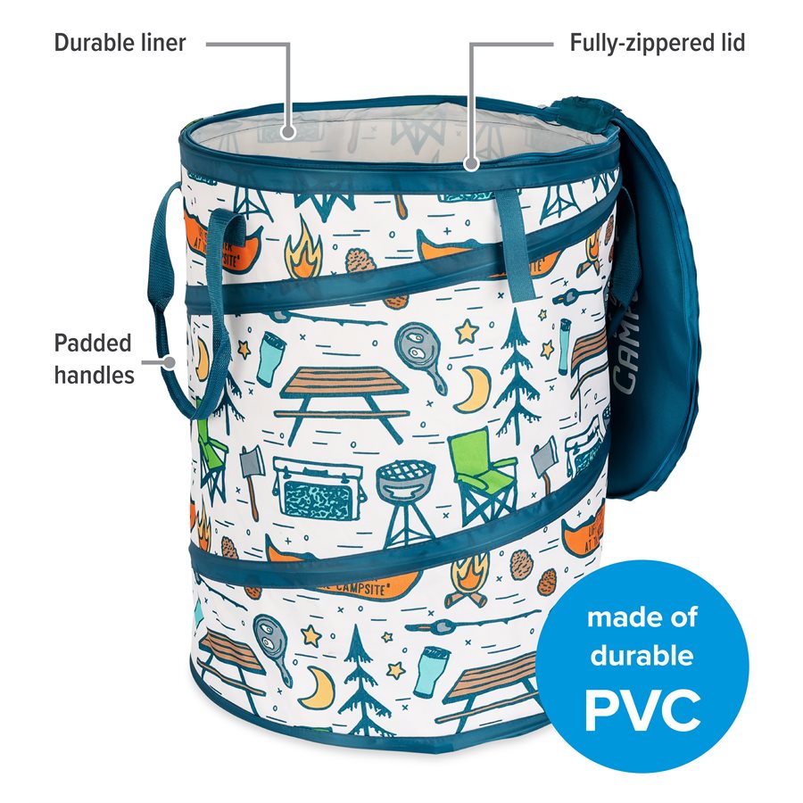 Camco Collapsible Container, Holds 30 gal Kitchen Size Trash Bag - 42997