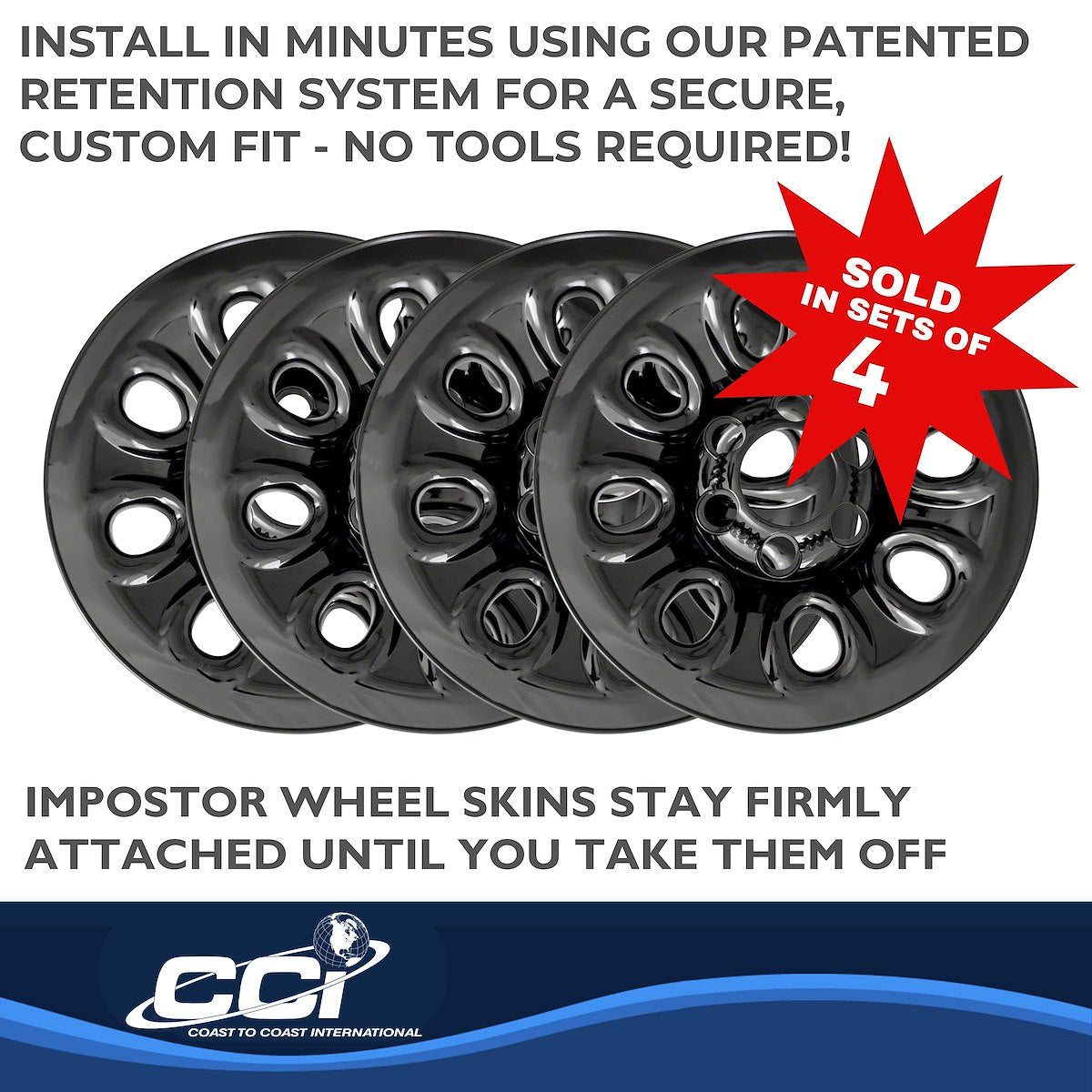 Coast2Coast Wheel Skins & Styled Wheel Covers IWCIMP64GBLK product image 4