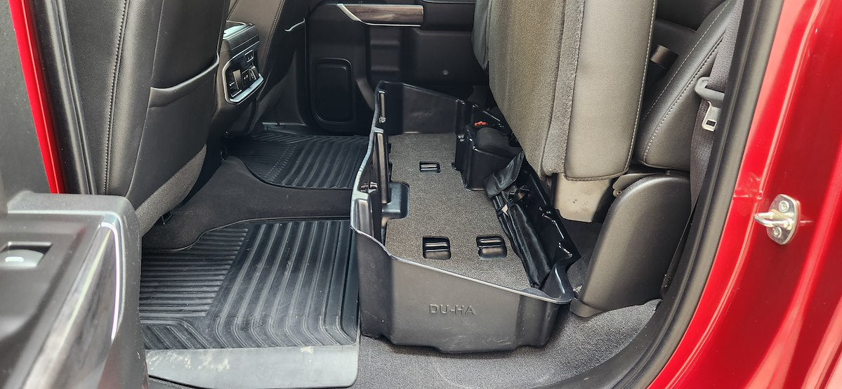 Du-Ha Under Seat Storage Unit, 2 Compartments, 19-1/4 in Length x 55-1/4 in Width x 9-1/4 in Height, Black - 10400