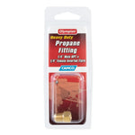 Camco Propane Hose Connector, 1/4 in Male NPT x 1/4 in Female Inverted Flare, Brass - 59953
