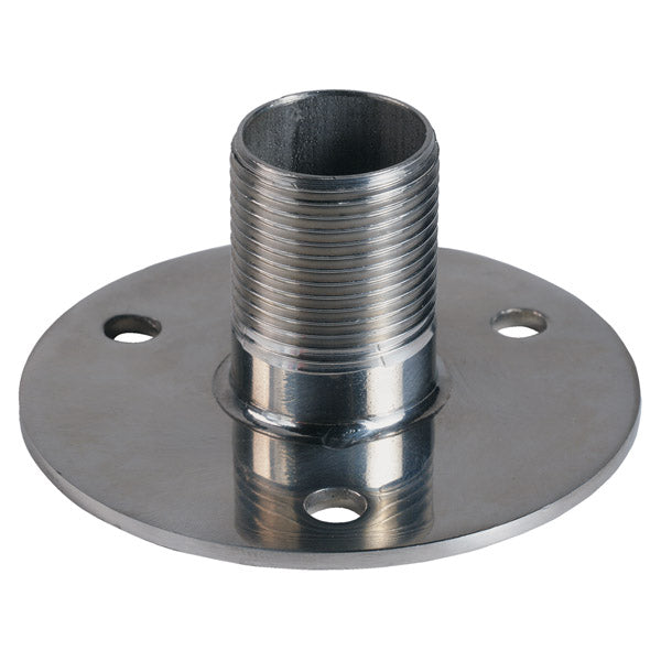Shakespeare Antenna Mount, 1 in x 14 Male Thread Size, Heavy Duty Stainless Steel Construction, 1 in Height - 4710