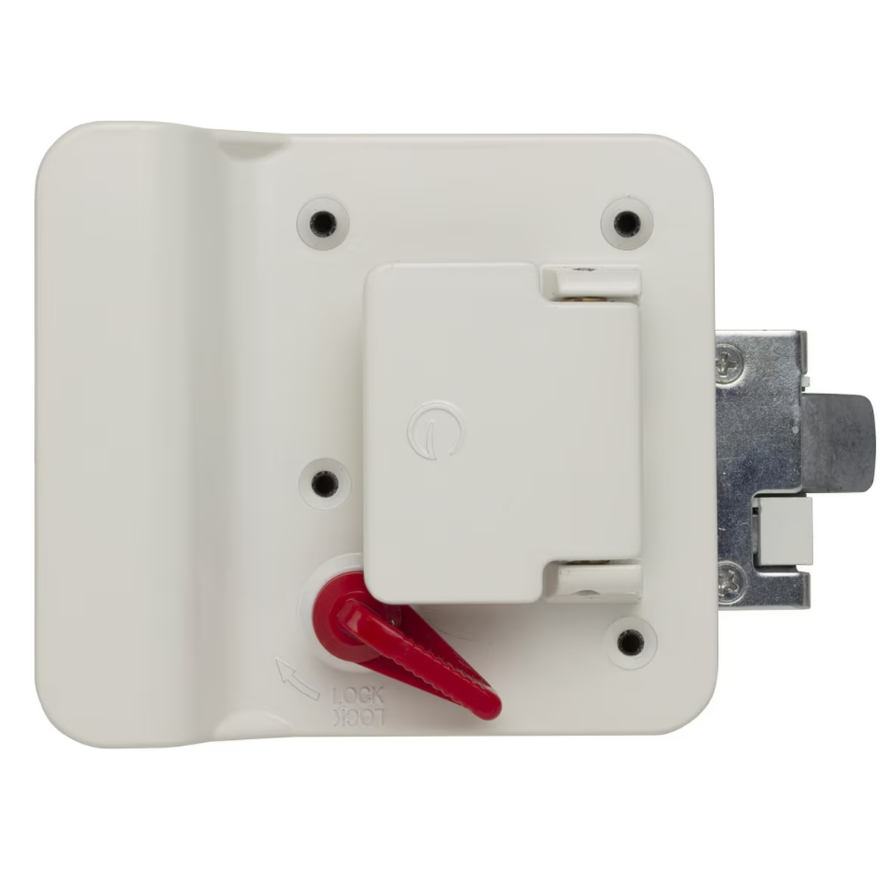Creative Products Entry Door Handle, White Powder Coat - TTL-43610AL-9009-1PK